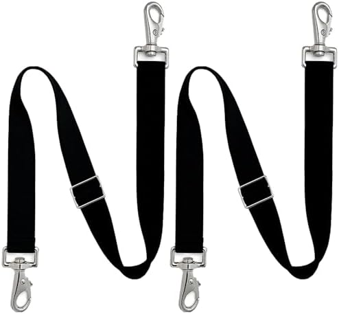 Premium Horse Blanket Sheet Leg Straps, Replacement Stretchy Belly Strap with Double Swivel Snaps, Adjustable Elastic Length from 24 to 42 Inch Winter Blanket