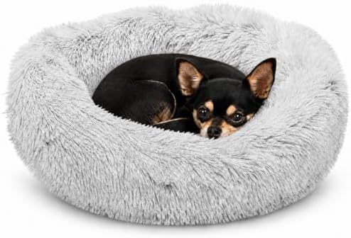 Whiskers & Friends Cat Beds for Indoor Cats & Small Dog, Fluffy Cat Bed