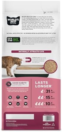 World's Best Cat Litter, Good Habits Cat Attract Litter, Unscented, 8 lb