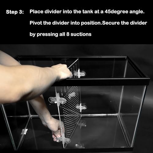 Acrylic Aquarium Divider Kit 5.5/10 / 20L / 20H / 29 / 40B / 55/75 / 125gal Fish Tank with Suction Cups (75gal Top Fin)