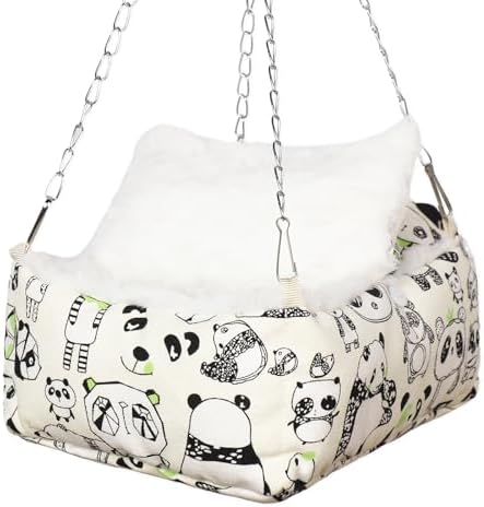 Sugar Glider Bonding Pouch,Hamster Bed with Faux Rabbit Fur Lining,Syrian Hamster Habitat Mini House,Play and Sleeping- Pet Hideout