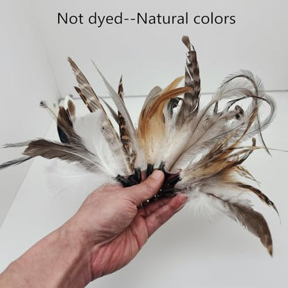 miwoowim 8PCS Natural Unstained Feather Refills for Cat Teaser Wand Toys