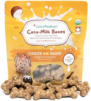 CocoTherapy Coco-Milk Bones Dog Treat (Ginger Snaps) 6 Oz.