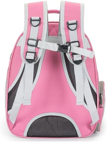 Cat Backpack Carrier Bubble Carrying Bag (Pink)