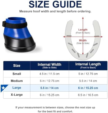 Rubber Medical Hoof Boot, Royal Blue
