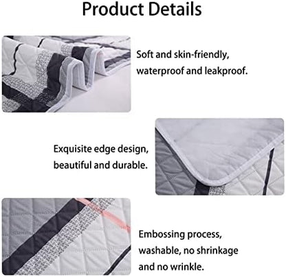 Rabbit Cage Liners, Guinea Pig Bedding Pads Bunny Cage mats Waterproof Reusable Washable Small Animals Cage Liner (2Pcs) (Large Size)