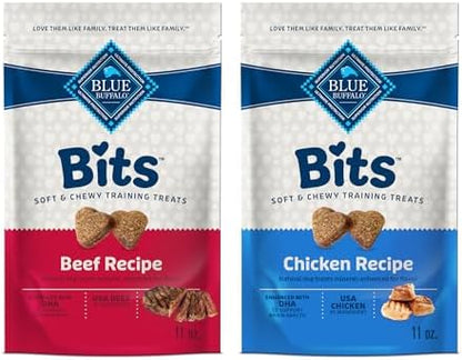 Blue Buffalo Bits Variety Pack Training Treats, 19 oz, 2 ct