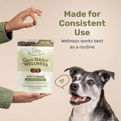 Badlands Ranch Super Daily Wellness Soft Chews for Dogs, 60 Chews