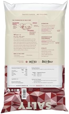 Daily Red Crushed Loose Minerals | Mineral Salt + Electrolyte Supplement for Horses (25LB Refill Bag)