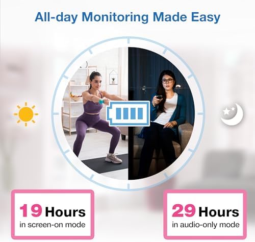 VTech Baby Monitor No WiFi with 2 Cameras – 19-Hour Battery, Patrol Mode for Twins & Two Rooms, 1000ft Range, Auto Night Vision, Two-Way Talk, Temperature Sensor | VM819-2