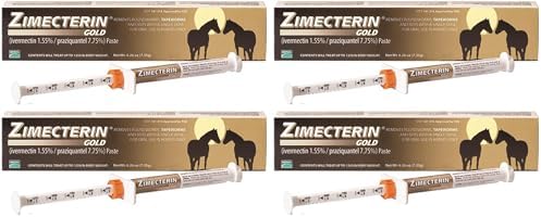 Merial Zimecterin Gold Dewormer Paste for Horses, 7.35gm (Packaging May Vary) (Pack of 4)