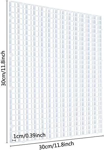ALEGI 12 Pcs Aquarium Fish Tank Divider Plastic Egg Crate, L