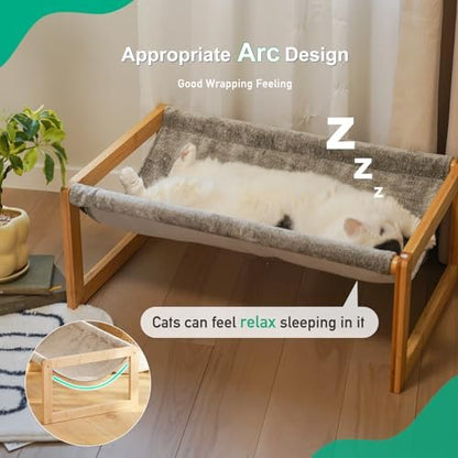 Kiplant Elevated Cat Bed, Large Hammock for Outdoor, 25 X 16.5 Inch Pet Furniture for Kitty, Puppy, Rabbit, Bunny and Small Animals