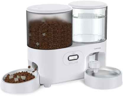 Yuposl Automatic Cat Feeder and Cat Water Dispenser, 10L Large Capacity