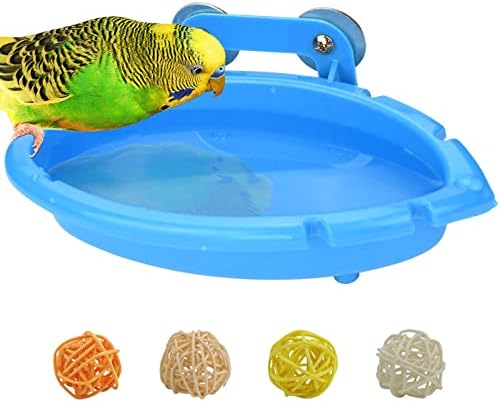 Mygeromon Bird Bath for Cage Parakeet Bathtub Budgie Shower Tub Indoor