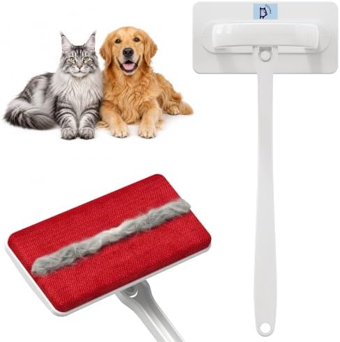DELOMO Reusable Pet Hair Remover Brush for Furniture, Dog & Cat Fur Remover