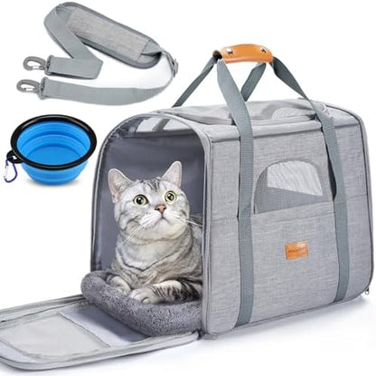 Morpilot Pet Carrier for Large Cats, Puppies & Small Dogs Up to 25lbs