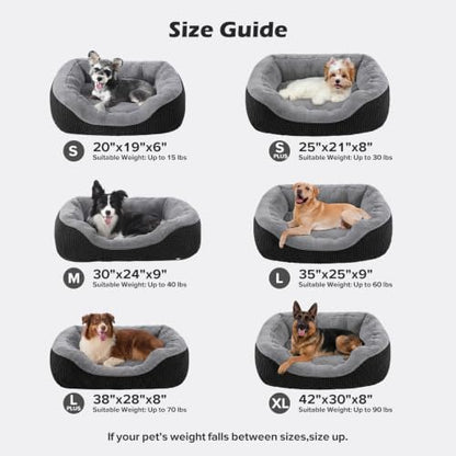 INVENHO Large Dog Beds Large Sized Dog, Washable Orthopedic Warming Soft Sleeping Durable with Anti-Slip Bottom