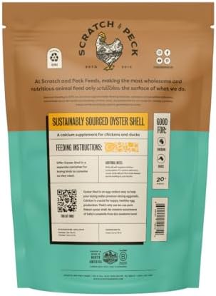 Scratch and Peck Feeds | Oyster Shell Chickens & Ducks | 4 lb Pouch