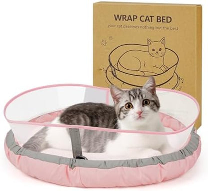 Cat Bed for Indoor Kitten Bed Washable, Anti Anxiety Round Donut Pet Beds for Small Dogs Cats, Super Soft Plush Fur Pet Bed (Pink，18 Inches)