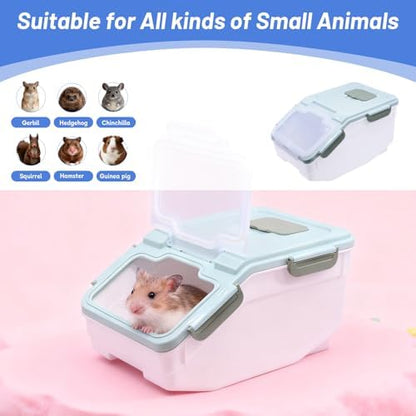 Chinchilla Sand Bath Container, Plastic Dust House with Lid for Pets