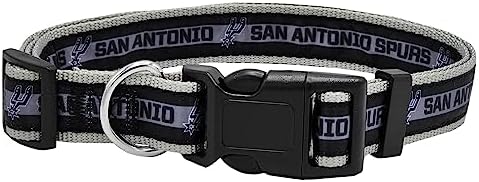Pets First NBA PET Collar SAN ANTONIO SPURS Dog Collar, Size Large Basketball Team Collar for Dogs & Cats. A Shiny & Colorful Dog & Cat Collar Licensed by the NBA