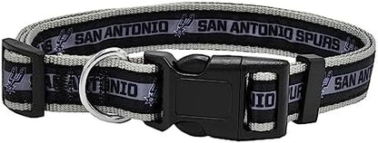 Pets First NBA PET Collar SAN ANTONIO SPURS Dog Collar, Size Large Basketball Team Collar for Dogs & Cats. A Shiny & Colorful Dog & Cat Collar Licensed by the NBA