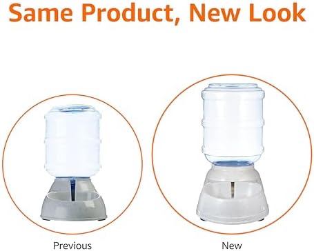 Amazon Basics Gravity Pet Water Dispenser for Cat and Dog, Easy to Clean, 135.3fl.oz Capacity, Small (Pack of 4)
