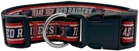 Pets First Collegiate PET Collar NEW VERSION Texas Tech Red Raiders Dog Collar, Size Small. Best Sports Team Color for Dogs & Cats. A Shiny & Colorful Dog & Cat Collar Licensed by The NCAA