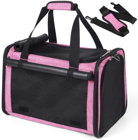 YUDODO 25lbs Cat Carrier Lightproof Soft Sided Pet Carrier for Large Cat