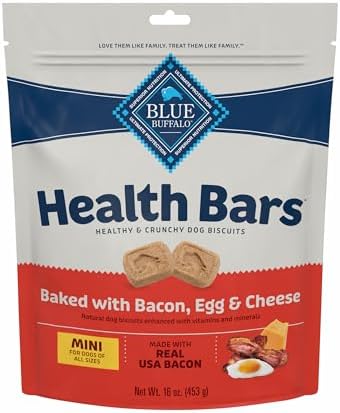 Blue Buffalo Health Bars Bacon Egg & Cheese Mini Dog Biscuits, 16 oz