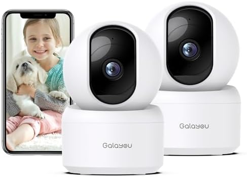 GALAYOU Indoor Cameras for Home Security/Baby Monitoring in 2K, G2 2Pack