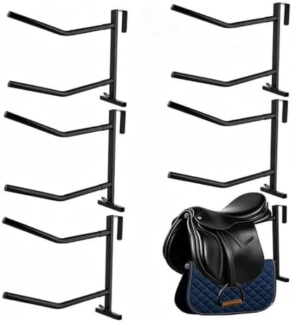 6 Pack Portable Saddle Rack,Heavy Duty Removable Saddle Rack Stand Double Saddle Rack for English and Western Style Saddles