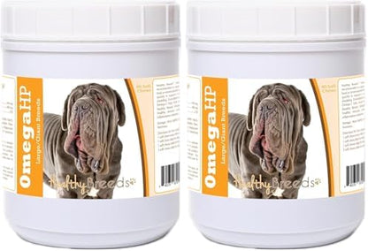 Healthy Breeds Neapolitan Mastiff Omega HP Fatty Acid Skin and Coat Support Soft Chews 90 Count (Pack of 2)