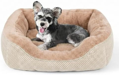 INVENHO Small Dog Bed Washable Orthopedic Calming Warming Durable Pet Bed with Anti-Slip Bottom