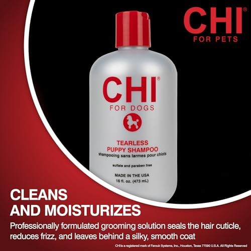 CHI for Dogs Tearless Puppy Shampoo, Silk Protein Formula, 16 Fl Oz