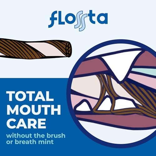 N-Bone FLOSSta Daily Dental Sticks for Dogs, SQF Certified, Natural Dog Dental Treats to Freshen Breath, Dental Chews for Dogs, Chicken Flavor, 15 ct. Pouch (12oz)