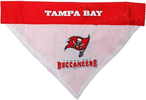 Pets First NFL DOG BANDANA - TAMPA BAY BUCCANEERS REVERSIBLE PET BANDANA. 2 Sided Sports Bandana with a PREMIUM Embroidery TEAM LOGO, Large/X-Large. - 2 Sizes & 32 NFL Teams available