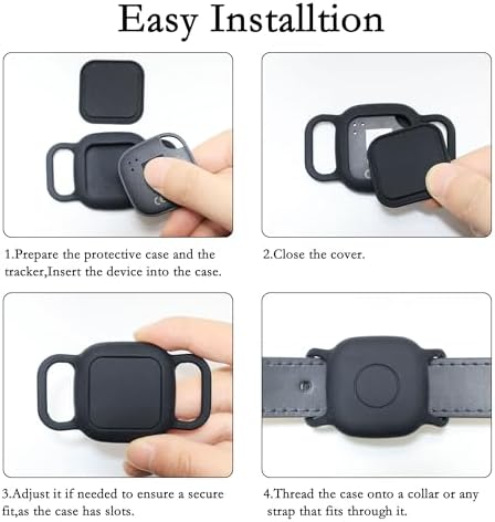 Waterproof Dog Collar Holder for Tile Mate 2024/2022 Tracker, 2 Pack Soft Silicone Case for cat pet Necklace, Anti-Scratch & Lightweight Protective Cover Accessories for Tile Tracker (Purple/Gray)