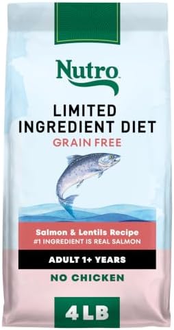 Nutro Limited Ingredient Diet Dry Dog Food, Salmon & Lentils, 4 lb
