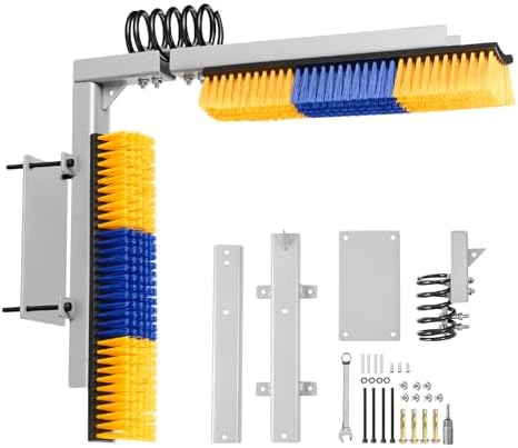 VEVOR 2 Way Livestock Scratching Brush, Dual Sided Goat Scratcher Brush with Mounting Bracket, 16.9" x 3.9" Cow Scratcher for Back Itch Relief, Massage Grooming Scratch Tool for Horse Cattle Sheep Pig