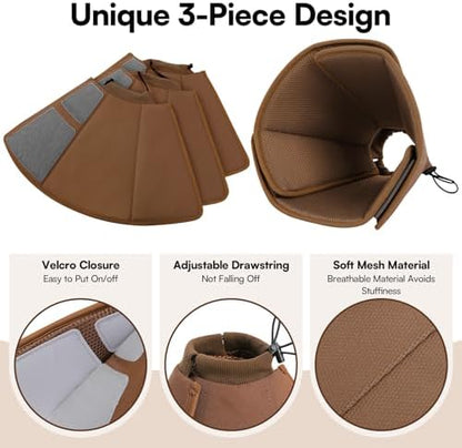 Queenmore Dog Cone for Large Dogs Soft Dog Cone Stop Licking After Surgery