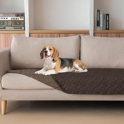 gogobunny 100% Double Sided Waterproof Dog Blanket Soft Pet Bed Cover Reversible Protect Furniture Couch Sofa Car for Puppy Cat (Dark Coffee/Light Coffee, 30x70 Inch (Pack of 1))