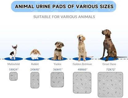 Sunheir Washable Pee Pads for Dogs 4-Pack Reusable Puppy Pads, Pet Cat Pads