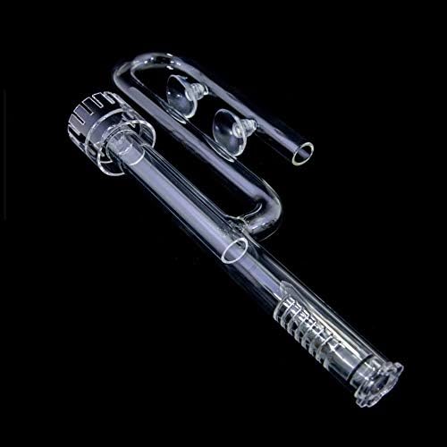 FZONE Aquatic Glass Lily Pipe Inflow with Surface Skimmer for Aquarium Filter 5/8''(16/22mm) Tubing