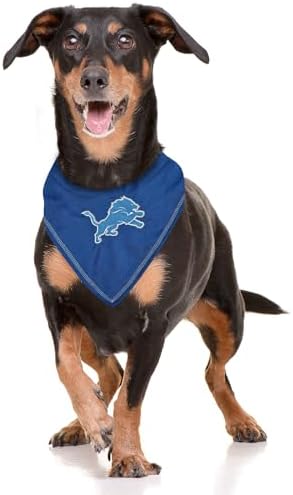 Pets First NFL Detroit Lions TIE Bandana, Small/Medium. Dog Bandana Scarf Bib for Pet Cat Dog. The Ultimate Game-Day, Party Bandana