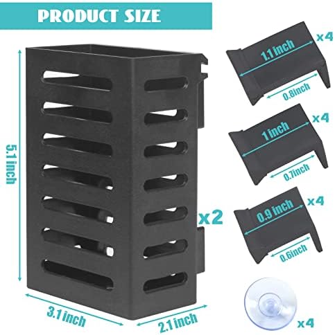 2 Pcs Aquarium Plant Holder, Fish Tank Plant Holder with Hooks and Suction Cups, Aquarium Planter Cups for Emersed Plants, Suitable for Aquatic Plant Cultivation and Water Feature Decoration.