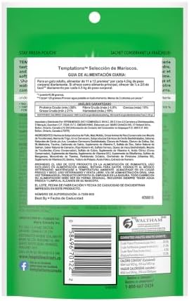 Temptations Classic Crunchy and Soft Cat Treats, Seafood Medley, 3 oz, 12pk