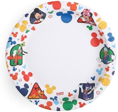 Glad for Kids Disney Mickey and Friends Paper Plates, 8.5 in, 40 Ct, 8-Pack