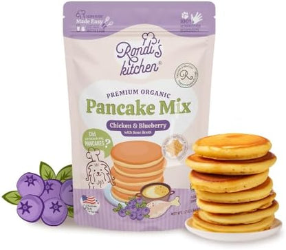 Organic Dog Pancake Mix, Chicken & Blueberry, Bone Broth